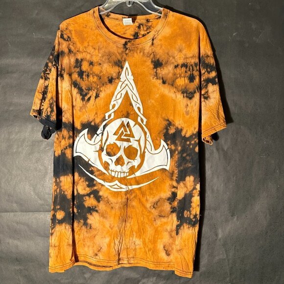 Fruit of the Loom Other - Skull Trifecta Black Tee Shirt T-Shirt T Nordic Viking Acid washed Size Large